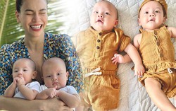 Thời trang đồng điệu xinh yêu của cặp sinh đôi nhà Hồ Ngọc Hà - Kim Lý