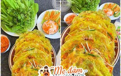 Trời ẩm ương, học cách đổ bánh xèo tôm thịt vàng ươm, giòn tan ăn đã miệng