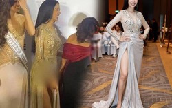 Sau sinh, Á hậu Thúy Vân kết kiểu váy xẻ tà, có bộ hiểm hóc đến suýt lộ hàng