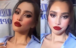 Tiểu Vy "dọa" người nhìn với đôi môi dày cộp như vừa tiêm filler 
