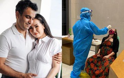 Võ Hạ Trâm nửa đêm "vác bụng bầu" đi xét nghiệm Covid-19