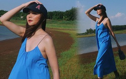 Siêu mẫu Thanh Hằng biến đồng cỏ thành sàn diễn thời trang