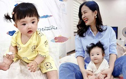 Đông Nhi cắt tóc mái ngố cho con gái, Winnie ngơ ngác đáng yêu