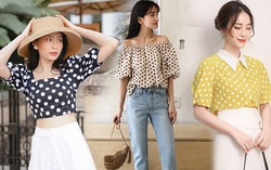 4 cách phối đồ đẹp mê với áo chấm bi