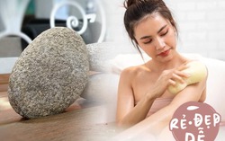 Rẻ-Đẹp-Dễ: Chị em mách nhau mua hòn đá tẩy da chết, giá 10k tắm xong giảm 2kg