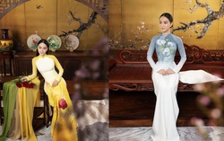 Trương Hồ Phương Nga dịu dàng trong áo dài vẽ tay của NTK Trung Đinh
