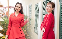 Đan Lê, Thụy Vân rạng rỡ bên hoa xuân
