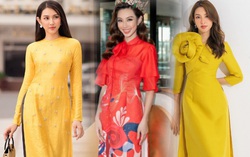 Học Thùy Tiên mặc những mẫu áo dài này dịp Tết