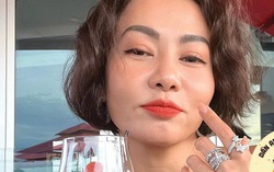 Thu Minh được ví như "nữ hoàng kim cương" trong bức ảnh tất niên 