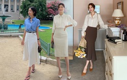 11 cách phối áo sơ mi với chân váy dành cho nàng công sở