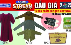 11h30 ngày 21/10: Livestream đấu giá 5 sản phẩm gây quỹ Mottainai 2022