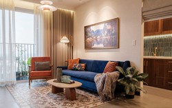 Căn hộ 50m² được thiết kế với 3 màu sắc đặc biệt vừa gọn đẹp lại sang