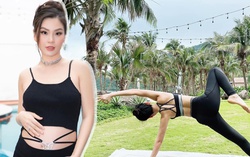 Á hậu Diễm Trang bụng vượt mặt vẫn "trồng cây chuối" điêu luyện