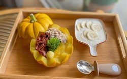 Mẹ nấu đồ ăn dặm cho con ngon như ngoài tiệm