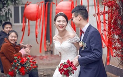 Đám cưới nông thôn siêu đẹp được tổ chức ngay sân nhà