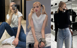 Phối đồ đơn giản nhưng Rosé vẫn đầy cá tính, sang chảnh