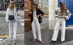 Học các cô nàng Pháp cách mặc đẹp quần jeans trắng 
