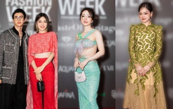 Vợ chồng Bình An - Phương Nga hội ngộ dàn diễn viên VTV tại Tuần lễ thời trang