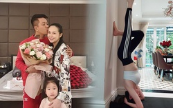Tuấn Hưng "uốn éo, vặn vẹo" cùng vợ giữ dáng