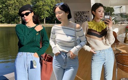 10 cách kết hợp áo len với quần jeans tươi trẻ, sành điệu
