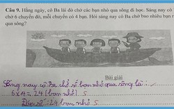 Bài Toán tiểu học 6 x 4 = 24 ở Bình Dương bị chấm sai khiến phụ huynh tranh cãi
