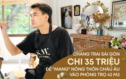 Chàng trai Sài Gòn đặt bồn tắm giữa nhà, xây lò sưởi gạch đỏ trong phòng trọ 42 m2