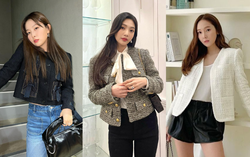 Sao Hàn có vô vàn cách diện áo tweed sành điệu, chị em học theo không sợ mặc xấu