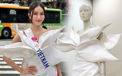 Á hậu "bắn" 5 thứ tiếng mặc váy khoe vai thon giữa trời lạnh buốt