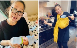 Cảnh bỉm sữa vất vả hiện tại của NSND Hồng Vân sau khi sang Mỹ