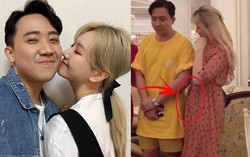 Clip Hari Won nũng nịu bên Trấn Thành, nhìn bụng có người bình luận ngay: "5 tháng rồi"