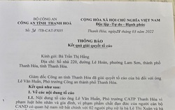 Kết luận vụ Phó trưởng Công an TP Thanh Hóa bị vợ cũ tố cáo