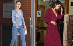 Nhờ chăm diện váy áo cổ chữ V, Selena Gomez trông vẫn nuột nà ngay cả khi tăng cân