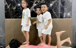 Cảnh bỉm sữa hài hước của Hải Băng khi 2 năm sinh 3 con