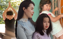 Lưu Hương Giang động viên 2 con gái tập yoga và gym từ bé