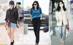 Style sân bay giản dị mà vẫn ấn tượng của các "tường thành nhan sắc" Hàn