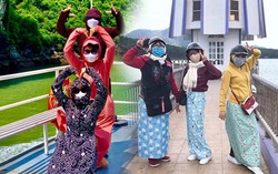 Phì cười với style mặc đồ như “Ninja Lead” khi đi du lịch của chị em