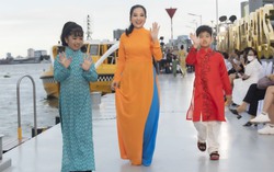 Trẻ có hoàn cảnh khó khăn trình diễn thời trang trên bến Bạch Đằng