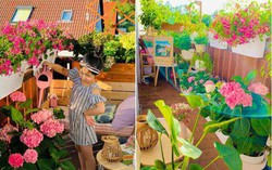 Biến ban công tí hon 4m2 thành khu vườn xinh lung linh