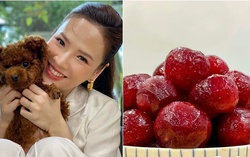 MC Đan Lê khoe tiệc mận lúc nửa đêm 