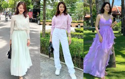 Diện đồ màu pastel dễ sến, nhưng Hồng Diễm lại mặc đẹp miễn chê
