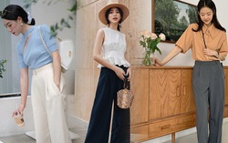 Biến tấu với quần ống rộng 