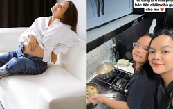 Con gái Phạm Quỳnh Anh vào bếp giúp mẹ