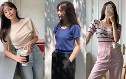 Mẫu áo tinh tế hơn nhiều so với áo phông, nàng 30+ diện thì trông như 20