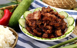 Món thịt heo làm chưa tới 15 phút là xong mà đưa cơm tuyệt vời