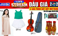 11h30 ngày 30/9: Livestream đấu giá 5 sản phẩm gây quỹ Mottainai 2022