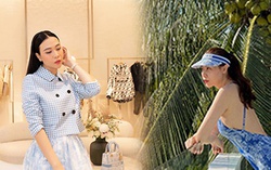 Đàm Thu Trang bất ngờ khoe dáng