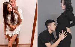 Hai "soái ca" bóng đá cùng tên Bùi Tiến Dũng đều chăm vợ bầu hết mực, tặng quà tiền tỉ