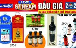 11h30 ngày 13/1: Livestream đấu giá 5 sản phẩm gây quỹ Mottainai 2023