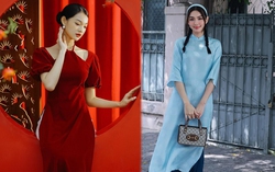 Mùng 2 Tết, áo dài tiếp tục chiếm sóng trên trang cá nhân của nhiều sao Việt