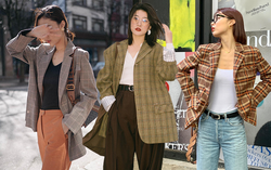 10 cách diện áo blazer kẻ giúp ghi điểm sang trọng